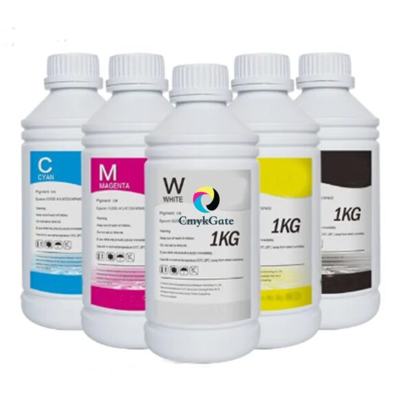 1000ml 1 Liter Direct To Film (DTF)Ink CMYK W Color Use for XP600 print head