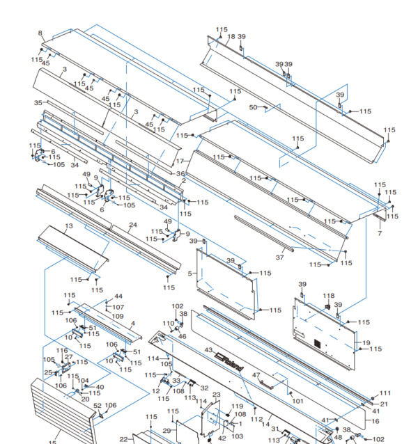Roland SG-540/SG-300/VG-640 COVER,MAINTENANCE F 1000015416