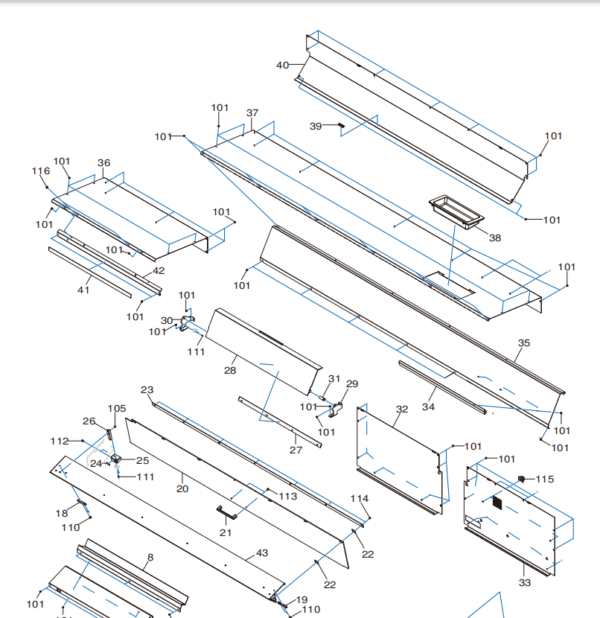 Roland SG-540/SG-300/VG-640 COVER,MAINTENANCE F SG-540-1000015416
